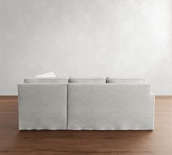Cameron Square Arm Slipcovered 3-Piece L-Shaped Sectional (101")