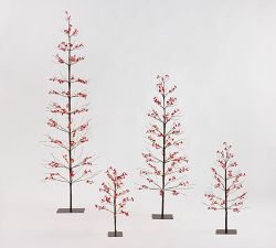 Lit Twinkling Twig Berry Tree