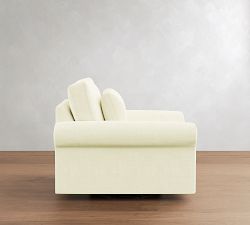 PB Comfort Modern Roll Arm Deep Seat Swivel Chair