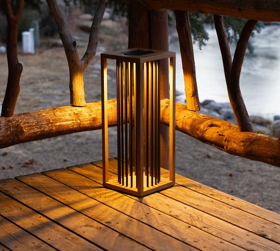 ライト・ランタン Pottery Barn Harvest Seed Bead Lantern Wood Lanterns & String Lights | Pottery Barn