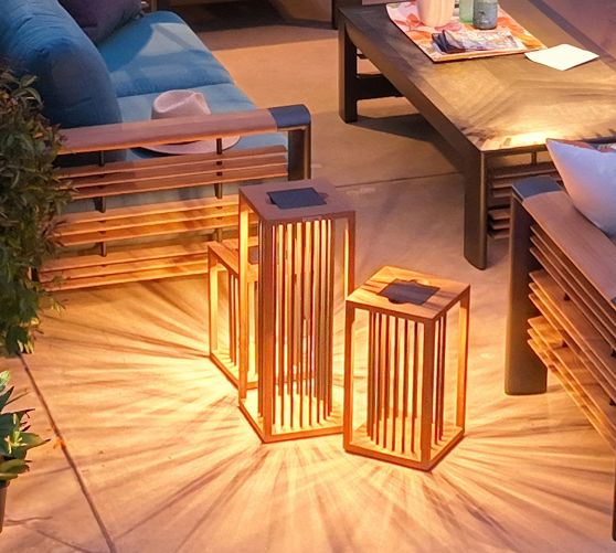 Wood Lanterns & String Lights | Pottery Barn