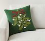 Mistletoe Crewel Pillow Cover