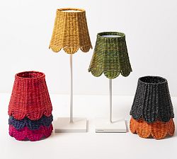 Maison Maison Portable Lamp Scalloped Seagrass Shades (5.5")