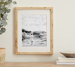 Open Box: Burlwood Gallery Frame, 16"W x 20"H, (5"x7", 11"x14" Opening) - Natural