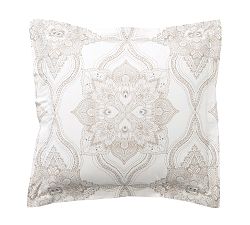 Open Box: Sonya Medallion Percale Shams, Euro, Set of 2 - Neutral