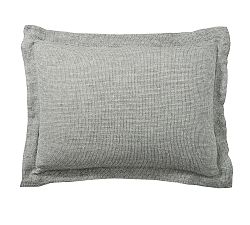 Open Box: European Flax Linen Waffle Sham, Standard, Set of 2 - Light Gray
