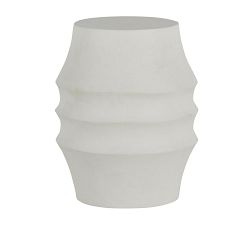 Davey Cast Stone Round Outdoor Accent Stool (15")