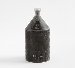 Open Box: Haunted House Candlepot, Large - 10" H - Black