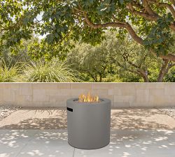 Burrows Steel Round Propane Fire Pit Table with Propane Tank Storage and Lid Cover (24")