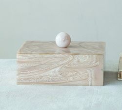 Marbled Decorative Jewelry Box