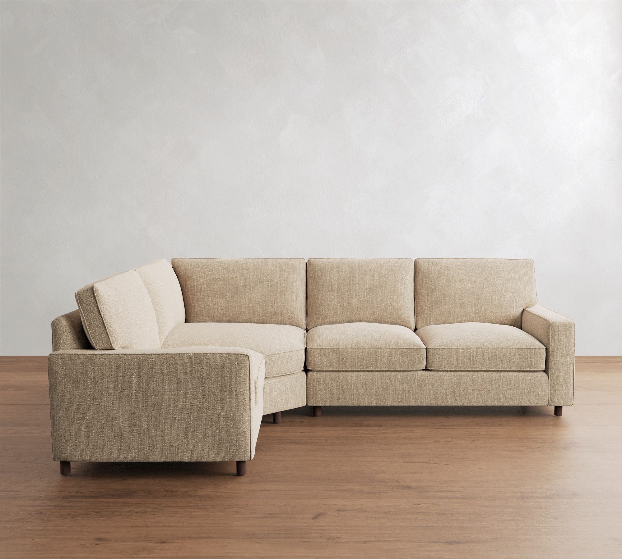 PB Comfort Square Arm 3-Piece Wedge Sectional (115")