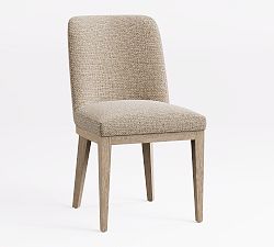 Open Box: Layton Upholstered Dining Chair - Performance Midland Tweed Stone, Seadrift