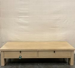 Open Box: Modern Farmhouse Rectangular Coffee Table (64") - Fog