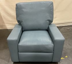 Open Box: Turner Square Arm Power Swivel Glider Recliner - Performance Azure