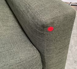 Open Box: Turner Square Arm Upholstered Small Armchair (36") - Performance Heathered Tweed Evergreen