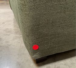 Open Box: Turner Square Arm Upholstered Small Armchair (36") - Performance Heathered Tweed Evergreen
