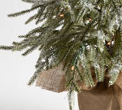 Faux Lit Flocked Tree