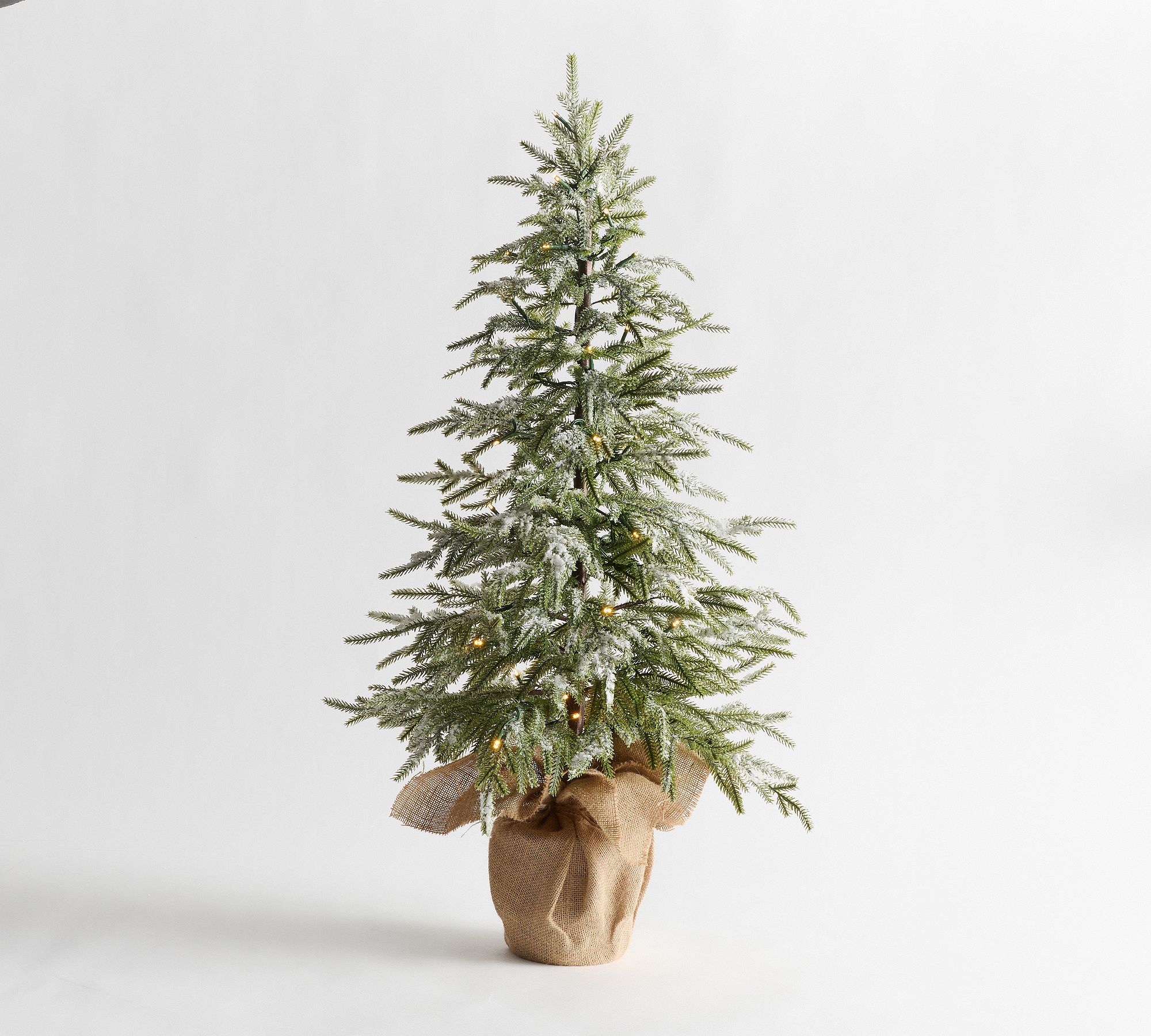 Faux Lit Flocked Tree - thumbnail 2