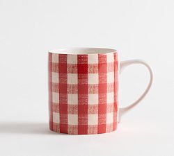 Gingham Stoneware Mug