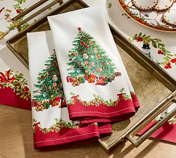 Nostalgic Christmas Cotton Tea Towels - Set of 2