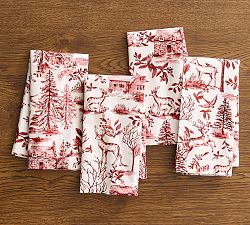 Woodland Stag Cotton Napkins - Set of 4