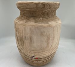 Open Box: Handcrafted Laguna Wooden Vase, Small (13.5"W x 17.75"H)