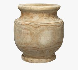 Open Box: Handcrafted Laguna Wooden Vase, Small (13.5"W x 17.75"H)