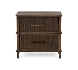 Open Box: Jaden Nightstand (25") - Kona Brown, Brass Pulls