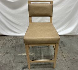 Open Box: Neil Leather Counter Stool (24"H) - Light Oak