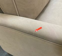 Open Box: Tyler Square Arm Leather Manual Tall Recliner without Nailheads (41") - Nubuck Wheat, Seadrift
