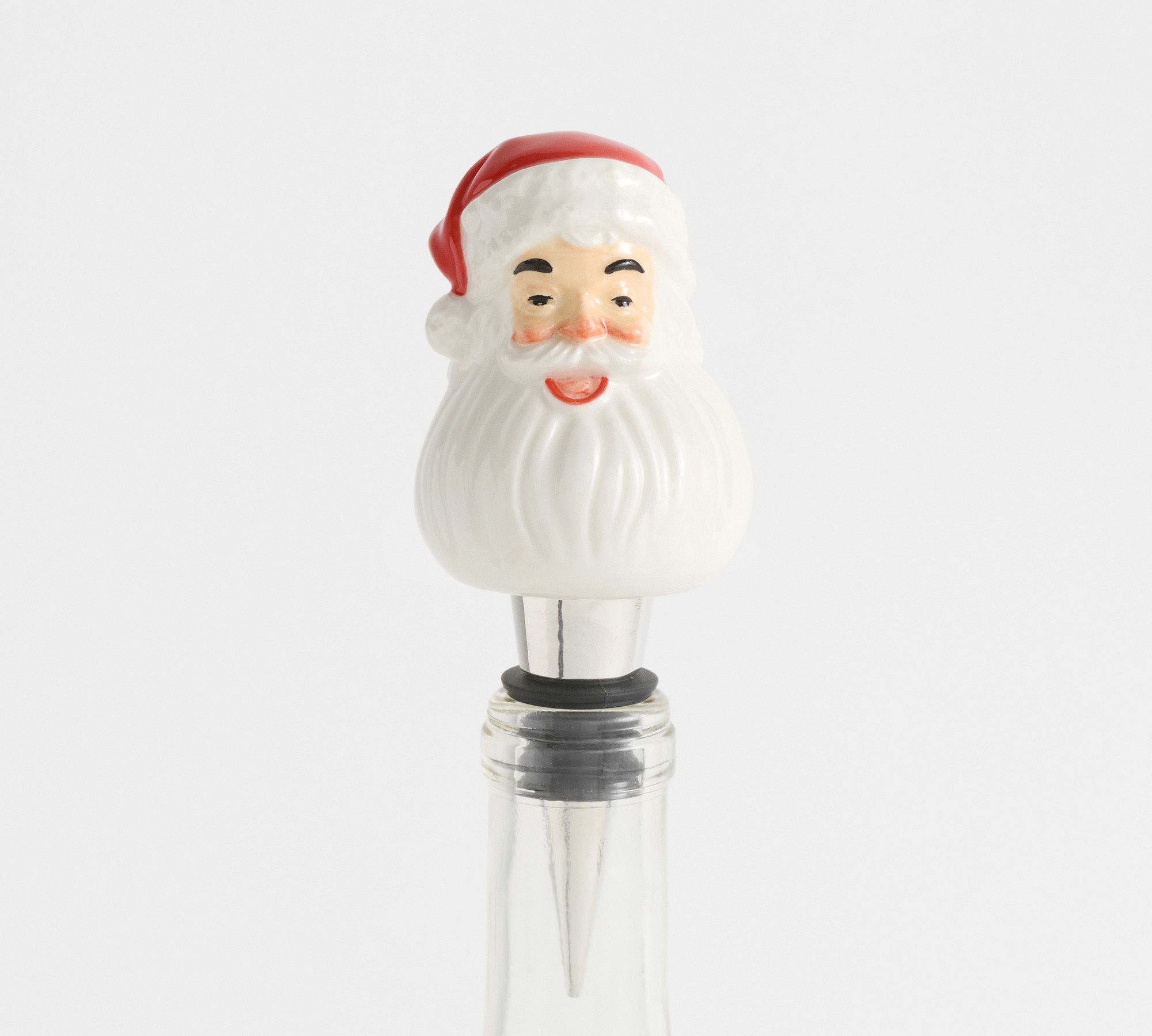 Norman Rockwell Santa Wine Stopper