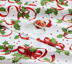 Norman Rockwell Ribbons &amp; Holly Sheet Set