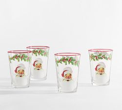 Norman Rockwell Santa Tumblers - Set of 4