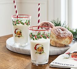 Norman Rockwell Santa Tumblers - Set of 4