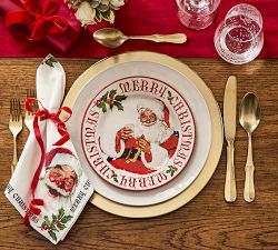 Norman Rockwell Stoneware Salad Plates - Set of 4