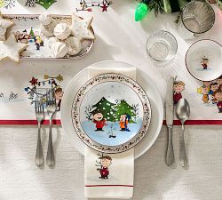 Peanuts™ Charlie Brown Christmas Stoneware Appetizer Plates - Mixed Set of 4
