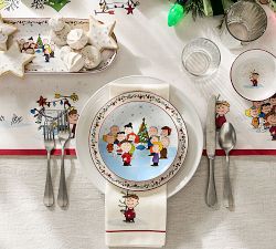 Peanuts™ Charlie Brown Christmas Stoneware Appetizer Plates - Mixed Set of 4