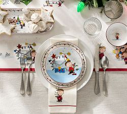 Peanuts™ Charlie Brown Christmas Stoneware Appetizer Plates - Mixed Set of 4