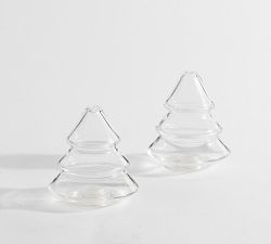 Glass Tree Salt &amp; Pepper Shakers - Set of 2