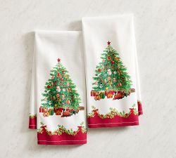 Nostalgic Christmas Cotton Tea Towels - Set of 2