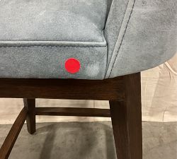 Open Box: Layton Leather Swivel Counter Stool (25.5") - Keystone Azure, Vintage Amber