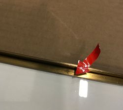 Open Box: Stowe Modern Metal Frame, 25" x 25" (8" x 10" Opening) - Brass