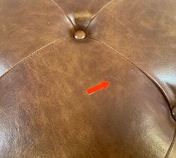 Open Box: Tufted Leather Bench - Statesville Molasses