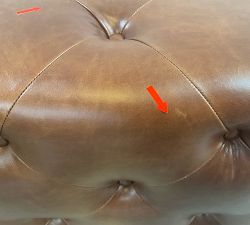 Open Box: Tufted Leather Bench - Statesville Molasses