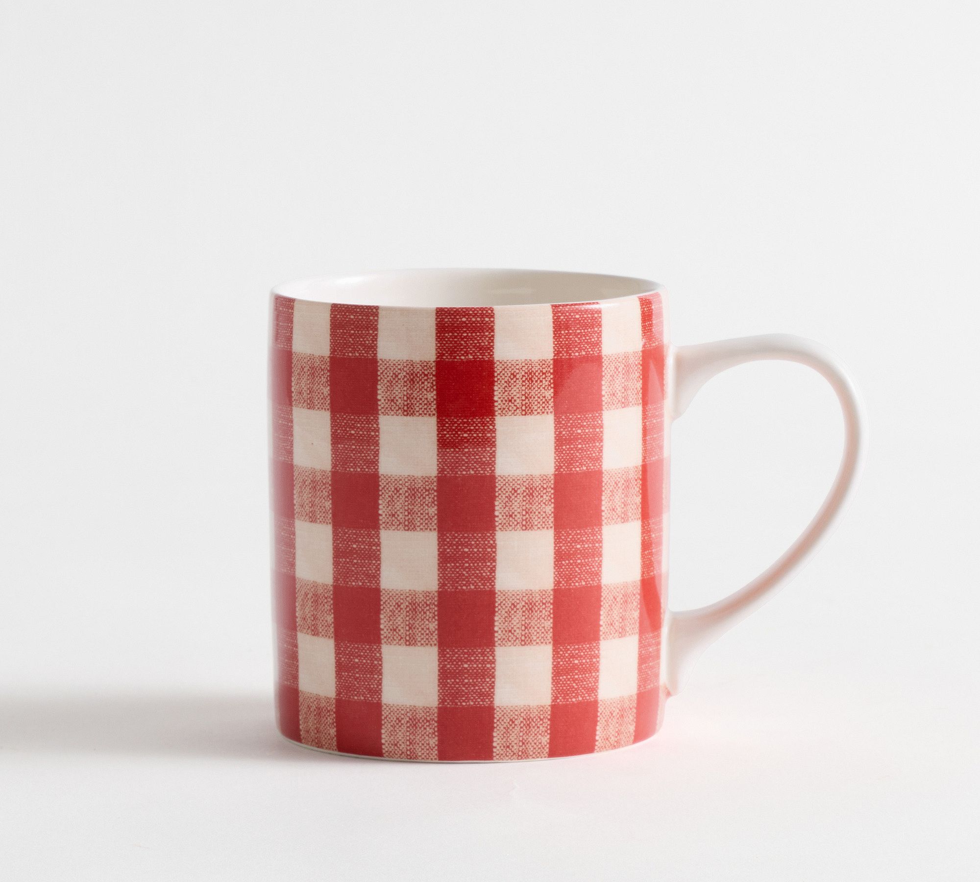 Gingham Stoneware Mug
