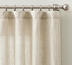 Open Box: Belgian Flax Linen Unlined Curtain (50"W x 84"L) - Flax