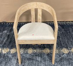 Open Box: Marin Dining Armchair - Performance Heathered Tweed Ivory, Mist
