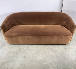 Open Box: Preston Upholstered Loveseat (67") - Faux Mohair Velvet Espresso, Black