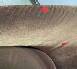 Open Box: Preston Upholstered Loveseat (67") - Faux Mohair Velvet Espresso, Black