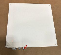 Open Box: Acrylic Floating Double Panel Wall Frame (15" x 15") - Silver